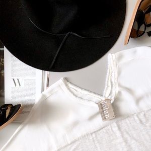 Anthropologie Dolan Avan Grey and White Blouse